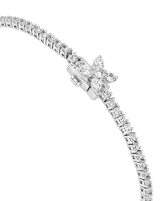 Diamond Clover Tennis Bracelet in 14K White Gold, 2.0 tcw