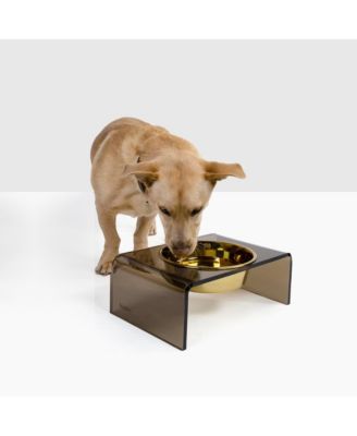 Bronze Single Bowl Pet Feeder, 2 Quart Bowl
