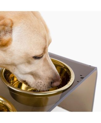 Medium Bronze Pet Feeder, 1 Quart Bowls