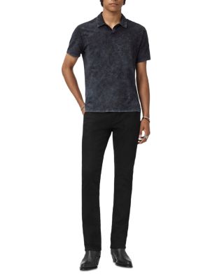 Carsten Open Collar Denim Polo Shirt