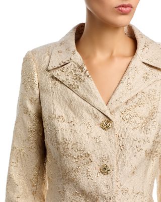 Metallic Jacquard Coat Dress