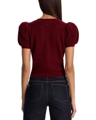 Sabine Cashmere Blend Puff Sleeve Cardigan