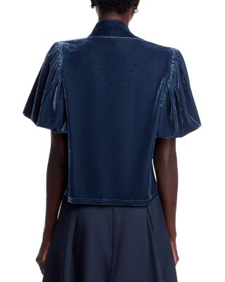 Velvet Mock Neck Top