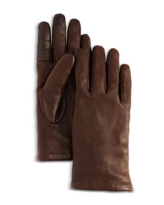 Cashmere Lined Leather Tech Gloves - Exclusive