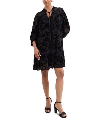 Mila Velvet Burnout Dress