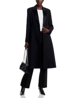 Fit & Flare Tuxedo Coat