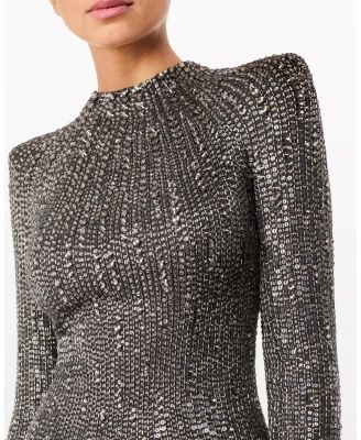 Rory Embellished Mock-neck Maxi Dress