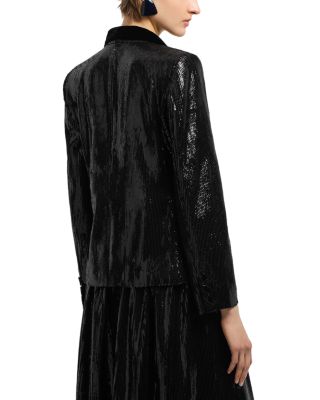 Sequined Double Breasted Blazer