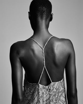 Sequined Tulle Maxi Dress