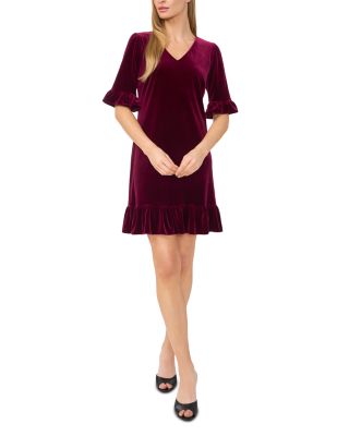 Ruffled Velvet Dress