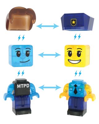 Police Station Magnetic Construction Set, 35 Piece - Ages 3+