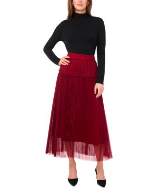 Pleated Midi Skirt