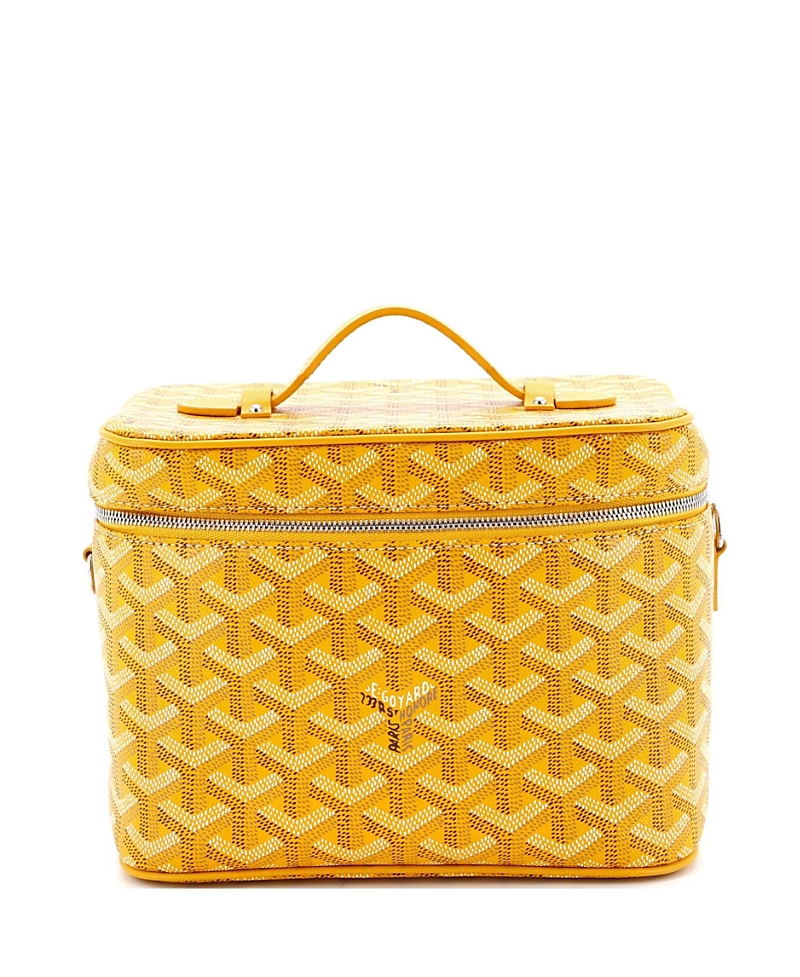 Pre-owned Pre-owned Goyard  Goyard Muse Vanity Case Coated Canvas In Yellow