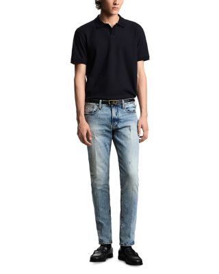 Jacquard Textured Cotton Polo Shirt