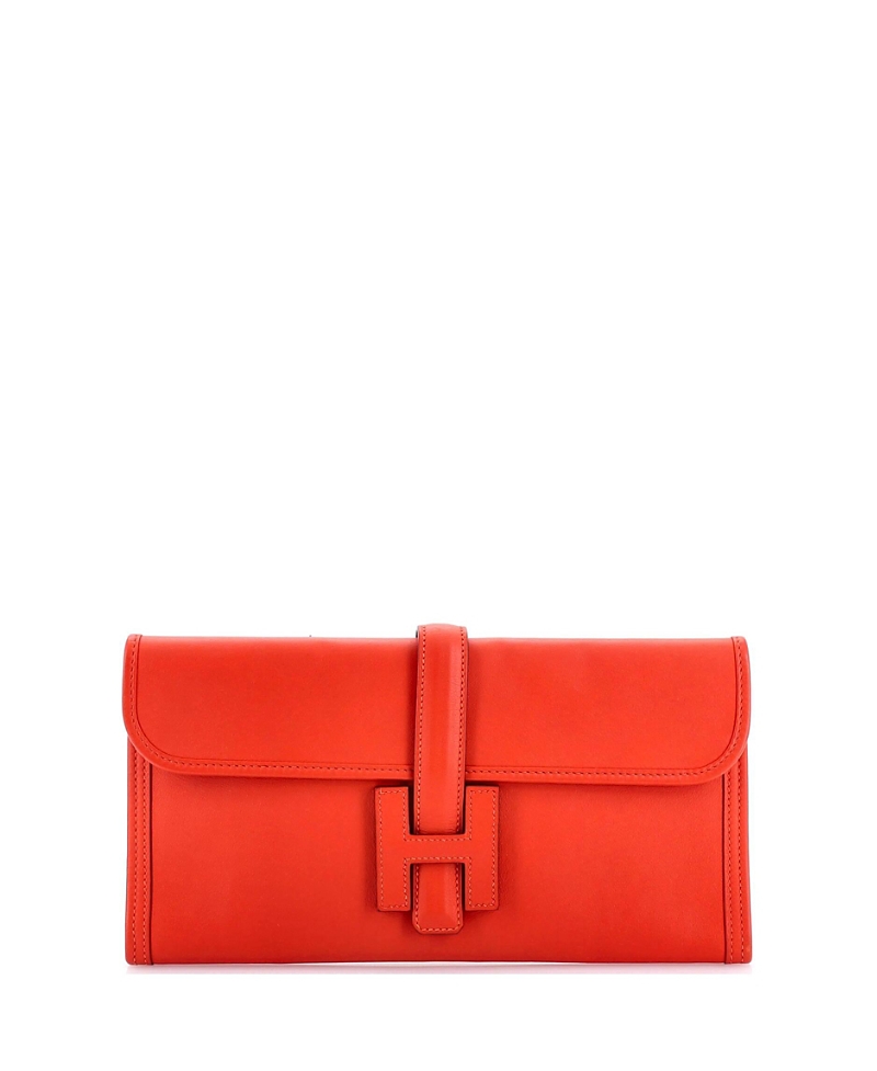Click to view more detailed imagery on our partner's website Pre-owned Pre-owned Hermes Hermes 29 Jige Elan Clutch Swift In Orange