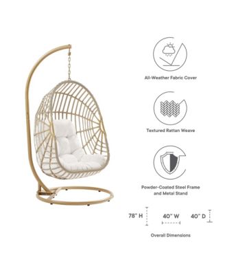 Amalie Wicker Rattan Outdoor Patio Rattan Swing Chair