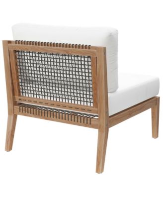 Clearwater Outdoor Patio Teak Wood Armless Chair