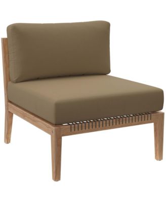 Clearwater Outdoor Patio Teak Wood Armless Chair