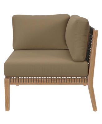 Clearwater Outdoor Patio Teak Wood Corner Chair