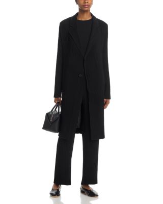 Hatching Pleats Coat