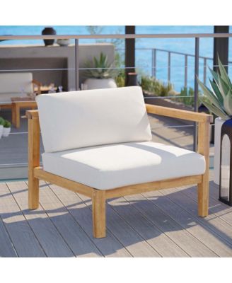 Bayport Outdoor Patio Teak Wood Right-Arm Chair