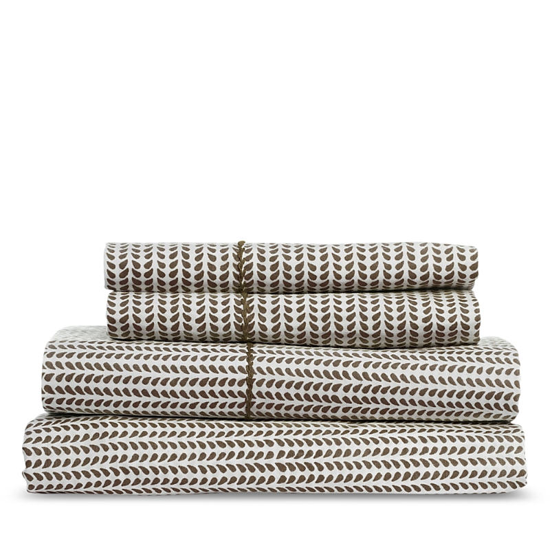 John Robshaw Cinde Print Cotton Sheet Set, Queen In Coffee
