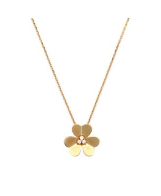 Large Frivole Pendant Necklace 18K Gold with Diamonds, 14.5 - 16.25"