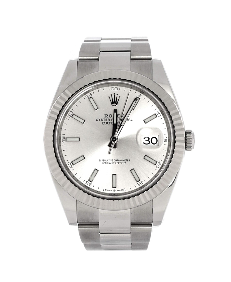 Click to view more detailed imagery on our partner's website Pre-owned Pre-owned Rolex Rolex Oyster Perpetual Datejust Automatic Watch In Stainless Steel And White Gold 41mm