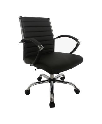 Tioga 37-inch Faux Leather Height Adjustable Swivel Office Chair