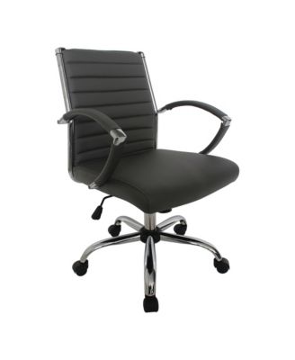 Tioga 37-inch Faux Leather Height Adjustable Swivel Office Chair