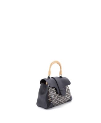 Mini Saigon Top Handle Bag Coated Canvas with Leather