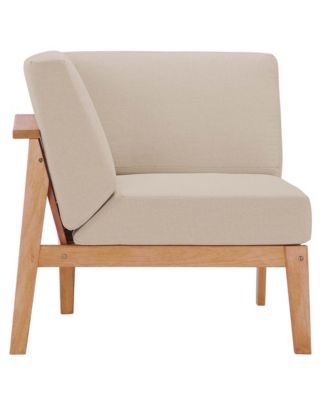 Sedona Outdoor Patio Eucalyptus Wood Sectional Sofa Corner Chair