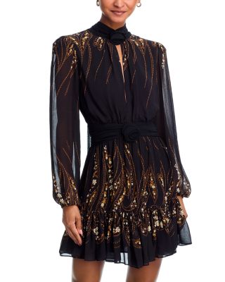 Garden Silhouette Long Sleeve Dress