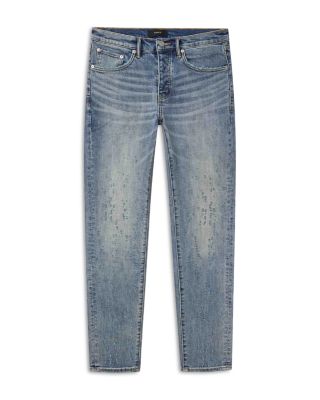 Color Weft Buckshot Skinny Jeans in Mid Indigo