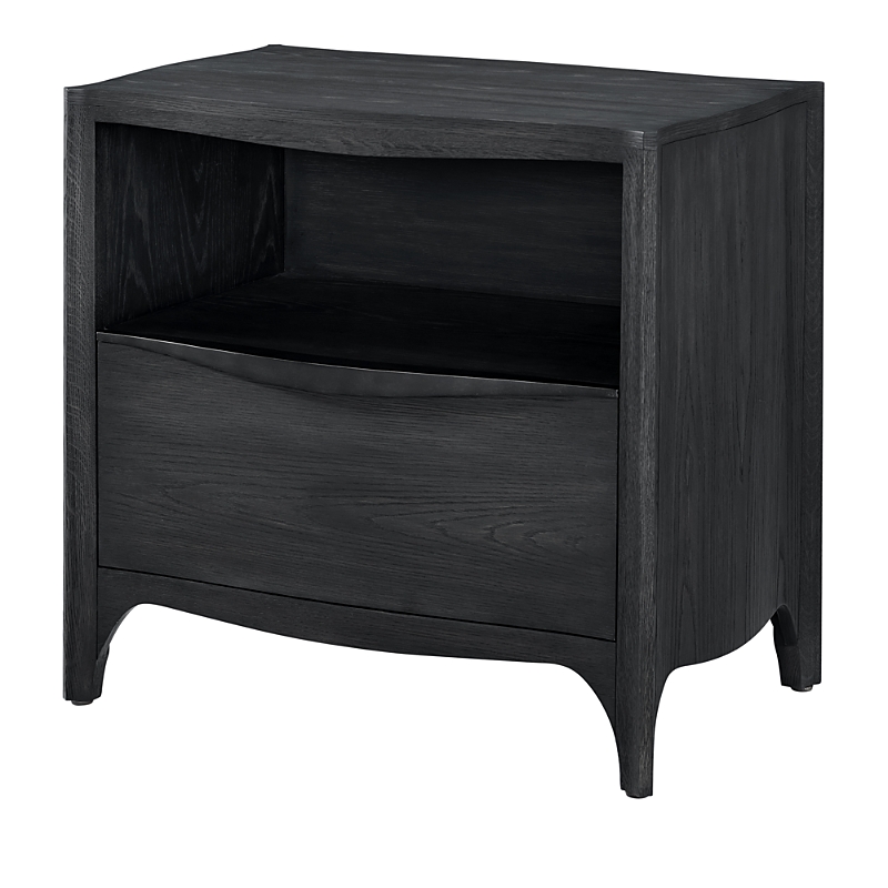 Theodore Alexander Rome Wood Nightstand In Black