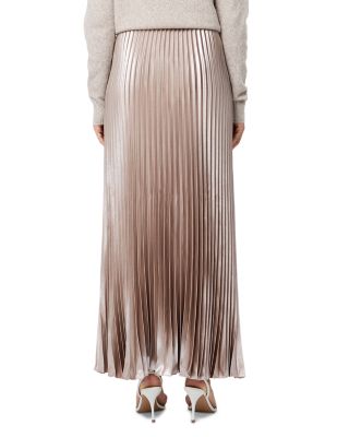 Marielle Satin Pleated Maxi Skirt