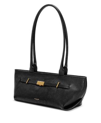 The New York Embossed Leather Shoulder Bag
