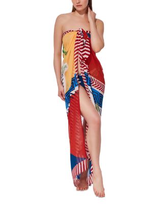 Printed Pareo Swim Cover Up