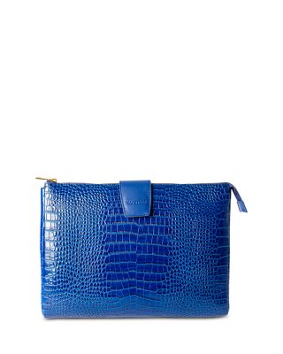 Layla Embossed Leather Laptop Case