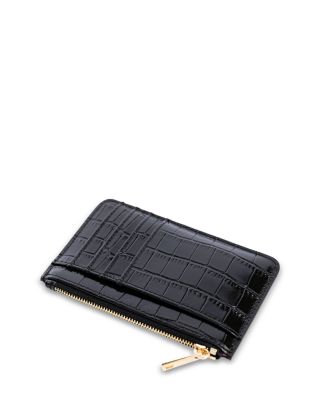 Carrie Croc Embossed Leather Card Holder 