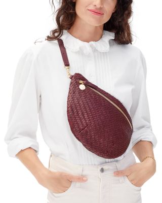 Grande Woven Zig Zag Leather Fanny Pack
