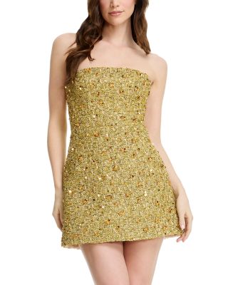 Strapless Structured A Line Mini Dress