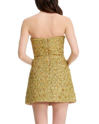 Strapless Structured A Line Mini Dress