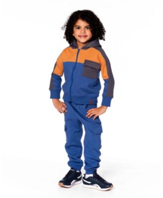 Boys' Full Zip Fleece Color Block Sweatshirt - Little Kid, Big Kid