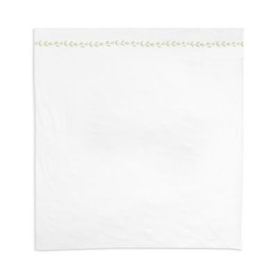 Foglia Embroidered Sateen Flat Sheet, King