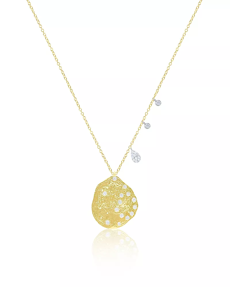 Meira T Sterling Silver & 14K Yellow Gold-Plated Diamond Nugget Pendant Necklace, 16