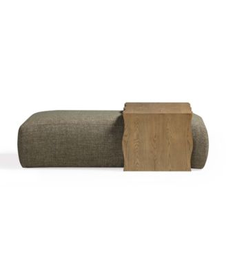 Spencer Performance Basketweave Ottoman with Bridge Table