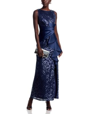 Sleeveless Ruffle Gown 