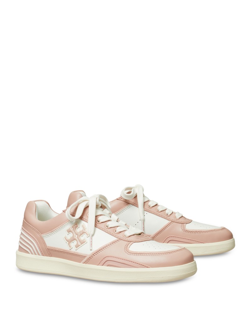 Tory Burch Women's Clover Court Sneakers in Purity Shell Pink