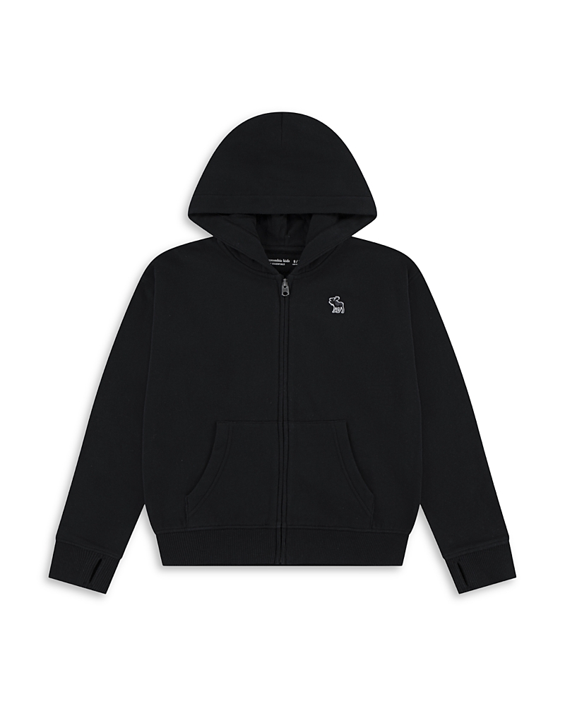 Abercrombie Boys Essential Full Zip Hoodie In Gray